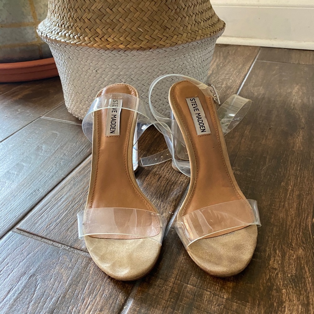 Steve Madden clear heels